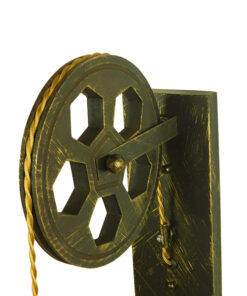 GLOBOSTAR® RYDON 01659 Vintage Φωτιστικό Τοίχου - Απλίκα με Ντουί 1 x E27 AC 220-240V IP20 - Μπρούτζινο Εφέ Σκουριάς - Μ15 x Π24 x Υ70cm 10 01659 4