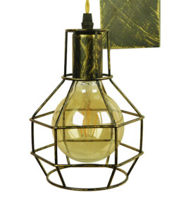 GLOBOSTAR® RYDON 01659 Vintage Φωτιστικό Τοίχου - Απλίκα με Ντουί 1 x E27 AC 220-240V IP20 - Μπρούτζινο Εφέ Σκουριάς - Μ15 x Π24 x Υ70cm 12 01659 6