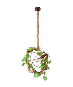 GLOBOSTAR® BRADLEY 01660 Vintage Κρεμαστό Φωτιστικό Οροφής με Ντουί 1 x E27 AC 220-240V IP20 - Μπεζ, Πράσινο & Χάλκινο - Μ33 x Π33 x Y33cm 16 01660 4