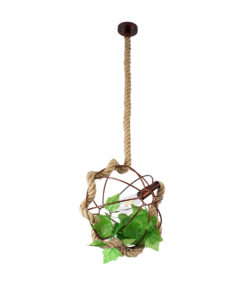 GLOBOSTAR® BRADLEY 01660 Vintage Κρεμαστό Φωτιστικό Οροφής με Ντουί 1 x E27 AC 220-240V IP20 - Μπεζ, Πράσινο & Χάλκινο - Μ33 x Π33 x Y33cm 17 01660 5