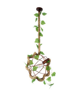 GLOBOSTAR® BRADLEY 01660 Vintage Κρεμαστό Φωτιστικό Οροφής με Ντουί 1 x E27 AC 220-240V IP20 - Μπεζ, Πράσινο & Χάλκινο - Μ33 x Π33 x Y33cm 18 01660 6