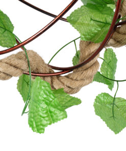 GLOBOSTAR® BRADLEY 01660 Vintage Κρεμαστό Φωτιστικό Οροφής με Ντουί 1 x E27 AC 220-240V IP20 - Μπεζ, Πράσινο & Χάλκινο - Μ33 x Π33 x Y33cm 21 01660 9