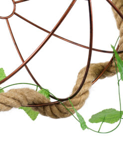 GLOBOSTAR® BRADLEY 01661 Vintage Κρεμαστό Φωτιστικό Οροφής με Ντουί 1 x E27 AC 220-240V IP20 - Μπεζ, Πράσινο & Χάλκινο - Μ42 x Π42 x Y42cm 23 01661 10