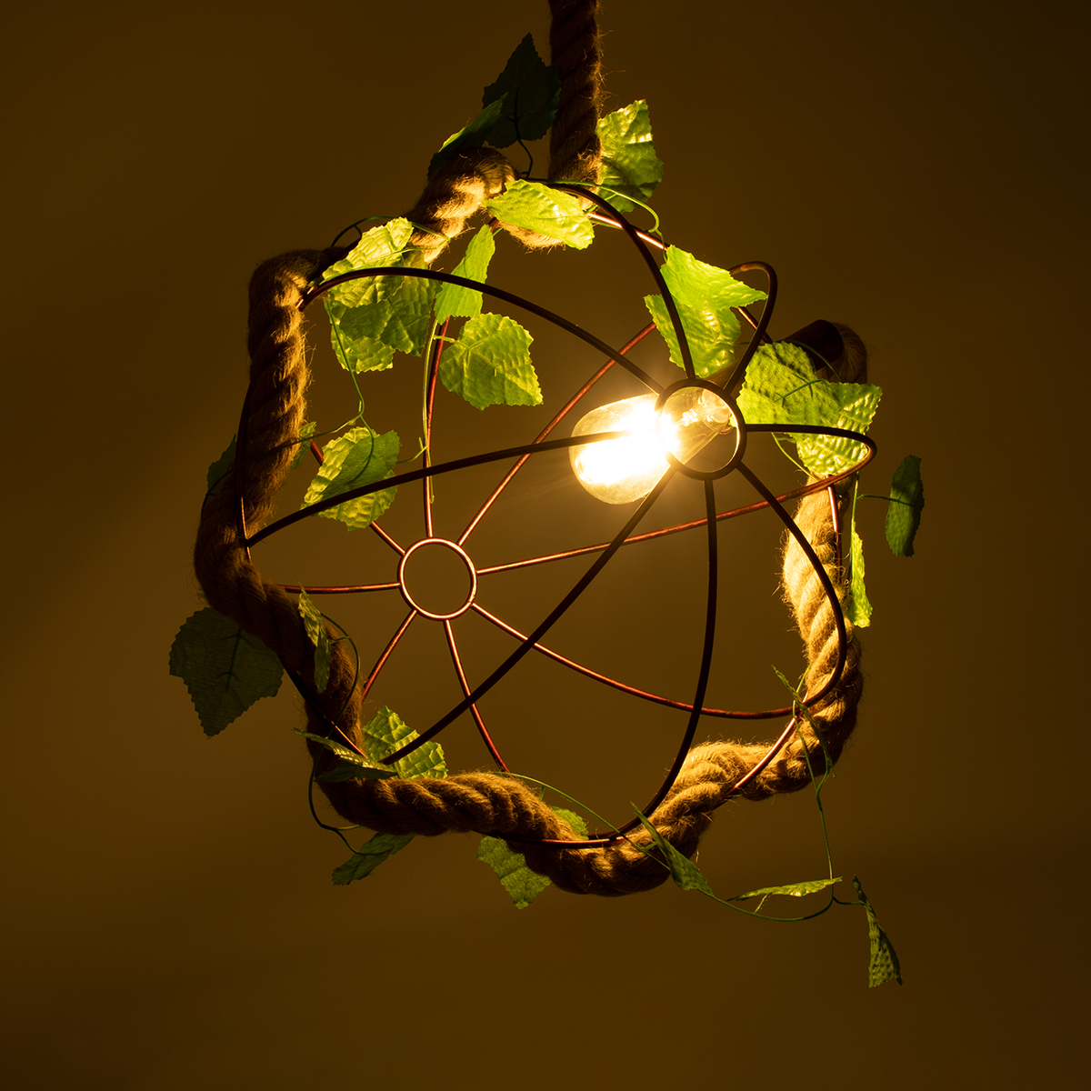 GLOBOSTAR® BRADLEY 01661 Vintage Κρεμαστό Φωτιστικό Οροφής με Ντουί 1 x E27 AC 220-240V IP20 - Μπεζ, Πράσινο & Χάλκινο - Μ42 x Π42 x Y42cm 4 GLOBOSTAR® BRADLEY 01661 Vintage Κρεμαστό Φωτιστικό Οροφής με Ντουί 1 x E27 AC 220-240V IP20 - Μπεζ, Πράσινο & Χάλκινο - Μ42 x Π42 x Y42cm - Image 2