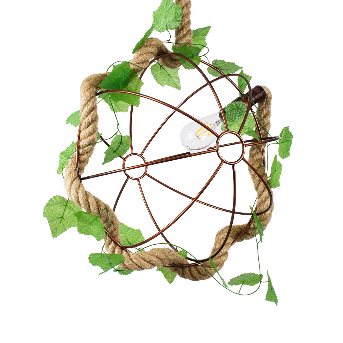 GLOBOSTAR® BRADLEY 01661 Vintage Κρεμαστό Φωτιστικό Οροφής με Ντουί 1 x E27 AC 220-240V IP20 - Μπεζ, Πράσινο & Χάλκινο - Μ42 x Π42 x Y42cm 5 GLOBOSTAR® BRADLEY 01661 Vintage Κρεμαστό Φωτιστικό Οροφής με Ντουί 1 x E27 AC 220-240V IP20 - Μπεζ, Πράσινο & Χάλκινο - Μ42 x Π42 x Y42cm - Image 3