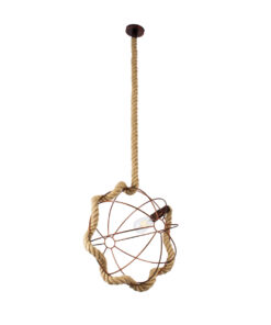 GLOBOSTAR® BRADLEY 01661 Vintage Κρεμαστό Φωτιστικό Οροφής με Ντουί 1 x E27 AC 220-240V IP20 - Μπεζ, Πράσινο & Χάλκινο - Μ42 x Π42 x Y42cm 19 01661 6