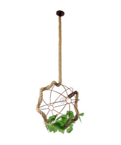 GLOBOSTAR® BRADLEY 01661 Vintage Κρεμαστό Φωτιστικό Οροφής με Ντουί 1 x E27 AC 220-240V IP20 - Μπεζ, Πράσινο & Χάλκινο - Μ42 x Π42 x Y42cm 20 01661 7