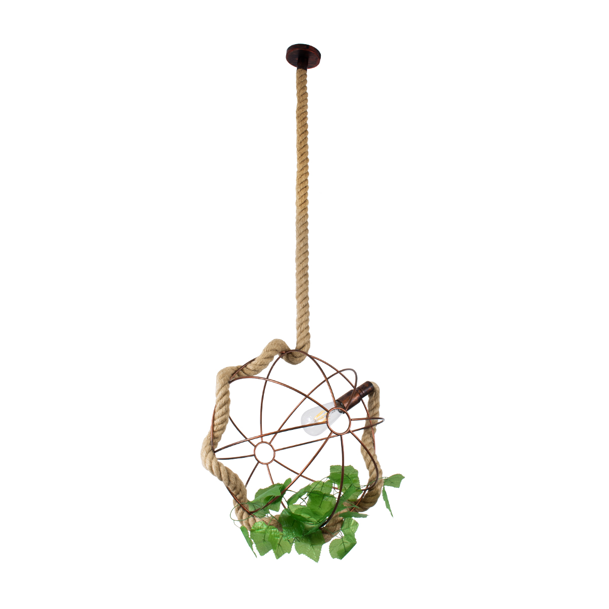 GLOBOSTAR® BRADLEY 01661 Vintage Κρεμαστό Φωτιστικό Οροφής με Ντουί 1 x E27 AC 220-240V IP20 - Μπεζ, Πράσινο & Χάλκινο - Μ42 x Π42 x Y42cm 9 GLOBOSTAR® BRADLEY 01661 Vintage Κρεμαστό Φωτιστικό Οροφής με Ντουί 1 x E27 AC 220-240V IP20 - Μπεζ, Πράσινο & Χάλκινο - Μ42 x Π42 x Y42cm - Image 7