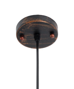 GLOBOSTAR® EARTH 01662 Vintage Κρεμαστό Φωτιστικό Οροφής με Ντουί 1 x E27 AC 220-240V IP20 - Χάλκινο - Μ30 x Π30 x Y30cm 20 01662 10