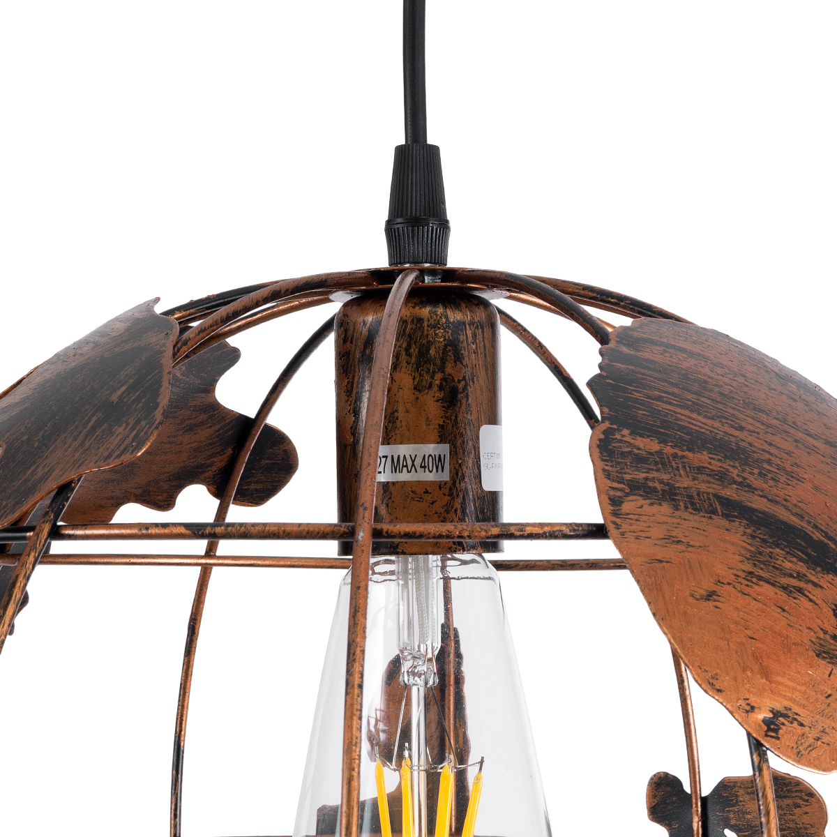 GLOBOSTAR® EARTH 01662 Vintage Κρεμαστό Φωτιστικό Οροφής με Ντουί 1 x E27 AC 220-240V IP20 - Χάλκινο - Μ30 x Π30 x Y30cm 9 GLOBOSTAR® EARTH 01662 Vintage Κρεμαστό Φωτιστικό Οροφής με Ντουί 1 x E27 AC 220-240V IP20 - Χάλκινο - Μ30 x Π30 x Y30cm - Image 7