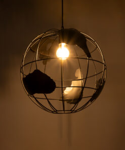 Alternative view of GLOBOSTAR® EARTH 01663 Vintage Κρεμαστό Φωτιστικό Οροφής με Ντουί 1 x E27 AC 220-240V IP20 - Μαύρο - Μ41 x Π41 x Υ41cm