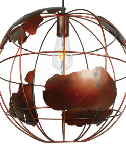 Alternative view of GLOBOSTAR® EARTH 01665 Vintage Κρεμαστό Φωτιστικό Οροφής με Ντουί 1 x E27 AC 220-240V IP20 - Χάλκινο - Μ40 x Π40 x Y40cm