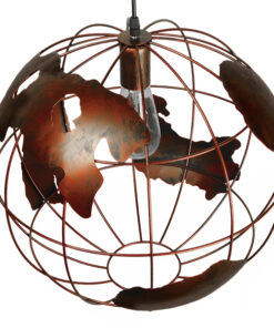 GLOBOSTAR® EARTH 01665 Vintage Κρεμαστό Φωτιστικό Οροφής με Ντουί 1 x E27 AC 220-240V IP20 - Χάλκινο - Μ40 x Π40 x Y40cm 10 01665 4