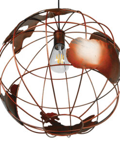 GLOBOSTAR® EARTH 01665 Vintage Κρεμαστό Φωτιστικό Οροφής με Ντουί 1 x E27 AC 220-240V IP20 - Χάλκινο - Μ40 x Π40 x Y40cm 11 01665 5