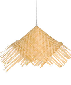 GLOBOSTAR® RICEHAT 01666 Boho Κρεμαστό Φωτιστικό Οροφής με Ντουί 1 x E27 AC 220-240V IP20 - Μπεζ - Μ70 x Π70 x Y25cm 7 01666 3