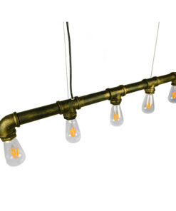 Alternative view of GLOBOSTAR® CANAL 01669 Vintage Κρεμαστό Φωτιστικό Οροφής με Ντουί 5 x E27 AC 220-240V IP20 - Μπρούτζινο - Μ92 x Π5 x Y8cm