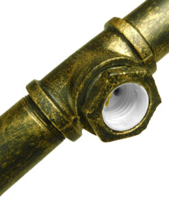 GLOBOSTAR® CANAL 01669 Vintage Κρεμαστό Φωτιστικό Οροφής με Ντουί 5 x E27 AC 220-240V IP20 - Μπρούτζινο - Μ92 x Π5 x Y8cm 14 01669 7