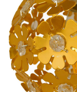 GLOBOSTAR® BOUQUET 01671 Μοντέρνο Κρεμαστό Φωτιστικό Οροφής με Ντουί 3 x E27 AC 220-240V IP20 - Χρυσό & Διάφανο - Μ64 x Π18 x Υ24cm 14 01671 6