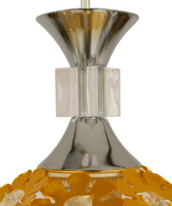 GLOBOSTAR® BOUQUET 01671 Μοντέρνο Κρεμαστό Φωτιστικό Οροφής με Ντουί 3 x E27 AC 220-240V IP20 - Χρυσό & Διάφανο - Μ64 x Π18 x Υ24cm 15 01671 7