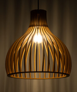 Alternative view of GLOBOSTAR® SCANDINAVIA 01697 Boho Κρεμαστό Φωτιστικό Οροφής με Ντουί 1 x E27 AC 220-240V IP20 - Μπεζ Καφέ - Μ35 x Π35 x Υ35cm