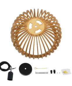 GLOBOSTAR® SCANDINAVIA 01698 Μοντέρνο Κρεμαστό Φωτιστικό Οροφής με Ντουί 1 x E27 AC 220-240V IP20 - Μπεζ - Μ33 x Π33 x Υ20cm 22 01698 10