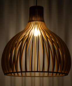 Alternative view of GLOBOSTAR® SCANDINAVIA 01701 Boho Κρεμαστό Φωτιστικό Οροφής με Ντουί 1 x E27 AC 220-240V IP20 - Μπεζ Καφέ - Μ45 x Π45 x Υ45cm