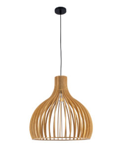 GLOBOSTAR® SCANDINAVIA 01701 Boho Κρεμαστό Φωτιστικό Οροφής με Ντουί 1 x E27 AC 220-240V IP20 - Μπεζ Καφέ - Μ45 x Π45 x Υ45cm 15 01701 3