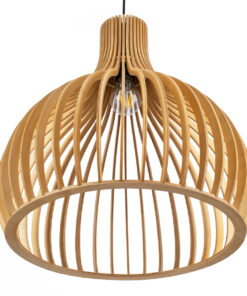 GLOBOSTAR® SCANDINAVIA 01701 Boho Κρεμαστό Φωτιστικό Οροφής με Ντουί 1 x E27 AC 220-240V IP20 - Μπεζ Καφέ - Μ45 x Π45 x Υ45cm 17 01701 5