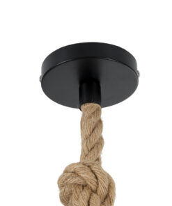 GLOBOSTAR® BARBAROSSA 01704 Vintage Κρεμαστό Φωτιστικό Οροφής με Ντουί 1 x E27 AC 220-240V IP20 - Μαύρο, Μπεζ & Διάφανο - Μ18 x Π18 x Υ28cm 18 01704 9