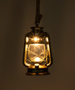 Alternative view of GLOBOSTAR® BARBAROSSA 01705 Vintage Κρεμαστό Φωτιστικό Οροφής με Ντουί 1 x E27 AC 220-240V IP20 - Μπρούτζινο, Μπεζ & Διάφανο - Μ18 x Π18 x Υ28cm