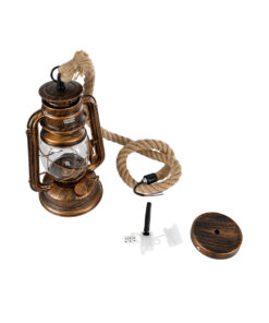 GLOBOSTAR® BARBAROSSA 01706 Vintage Κρεμαστό Φωτιστικό Οροφής με Ντουί 1 x E27 AC 220-240V IP20 - Χάλκινο Εφέ Σκουριάς - Μ18 x Π18 x Υ28cm 19 01706 10