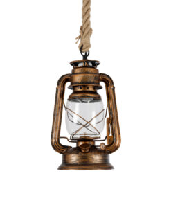 GloboStar® GLOBOSTAR® BARBAROSSA 01706 Vintage Κρεμαστό Φωτιστικό Οροφής με Ντουί 1 x E27 AC 220-240V IP20 - Χάλκινο Εφέ Σκουριάς - Μ18 x Π18 x Υ28cm