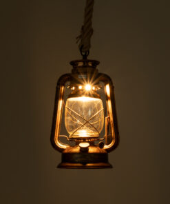 Alternative view of GLOBOSTAR® BARBAROSSA 01706 Vintage Κρεμαστό Φωτιστικό Οροφής με Ντουί 1 x E27 AC 220-240V IP20 - Χάλκινο Εφέ Σκουριάς - Μ18 x Π18 x Υ28cm