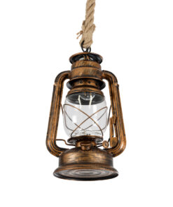 GLOBOSTAR® BARBAROSSA 01706 Vintage Κρεμαστό Φωτιστικό Οροφής με Ντουί 1 x E27 AC 220-240V IP20 - Χάλκινο Εφέ Σκουριάς - Μ18 x Π18 x Υ28cm 14 01706 5