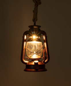 Alternative view of GLOBOSTAR® BARBAROSSA 01707 Vintage Κρεμαστό Φωτιστικό Οροφής με Ντουί 1 x E27 AC 220-240V IP20 - Χάλκινο, Μπεζ & Διάφανο - Μ18 x Π18 x Υ28cm