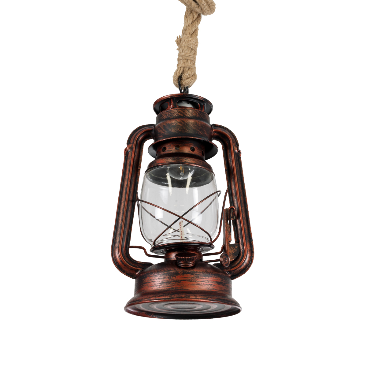 GLOBOSTAR® BARBAROSSA 01707 Vintage Κρεμαστό Φωτιστικό Οροφής με Ντουί 1 x E27 AC 220-240V IP20 - Χάλκινο, Μπεζ & Διάφανο - Μ18 x Π18 x Υ28cm 6 GLOBOSTAR® BARBAROSSA 01707 Vintage Κρεμαστό Φωτιστικό Οροφής με Ντουί 1 x E27 AC 220-240V IP20 - Χάλκινο, Μπεζ & Διάφανο - Μ18 x Π18 x Υ28cm - Image 4