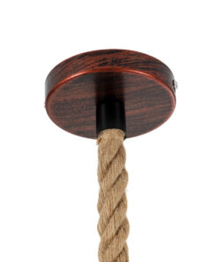 GLOBOSTAR® BARBAROSSA 01707 Vintage Κρεμαστό Φωτιστικό Οροφής με Ντουί 1 x E27 AC 220-240V IP20 - Χάλκινο, Μπεζ & Διάφανο - Μ18 x Π18 x Υ28cm 18 01707 9