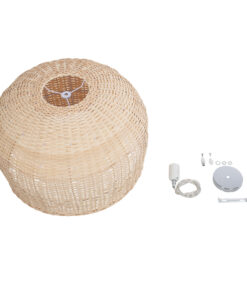 GLOBOSTAR® BERMUDA 01709 Boho Κρεμαστό Φωτιστικό Οροφής με Ντουί 1 x E27 AC 220-240V IP20 - Μπεζ - Μ50 x Π50 x Y34cm 18 01709 9