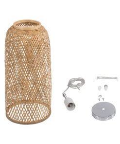 GLOBOSTAR® CALERO 01710 Boho Κρεμαστό Φωτιστικό Οροφής με Ντουί 1 x E27 AC 220-240V IP20 - Μπεζ - Μ25 x Π25 x Υ50cm 22 01710 10