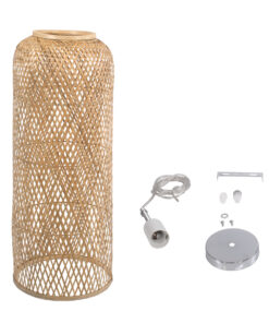 GLOBOSTAR® CALERO 01711 Boho Κρεμαστό Φωτιστικό Οροφής με Ντουί 1 x E27 AC 220-240V IP20 - Μπεζ - Μ30 x Π30 x Υ70cm 22 01711 10