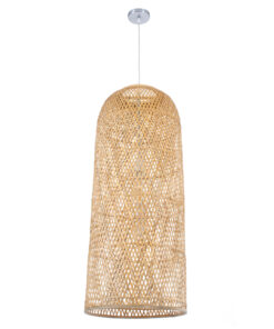 GLOBOSTAR® CALERO 01712 Boho Κρεμαστό Φωτιστικό Οροφής με Ντουί 1 x E27 AC 220-240V IP20 - Μπεζ - Μ40 x Π40 x Υ90cm 15 01712 3