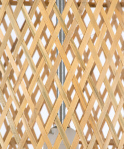 GLOBOSTAR® CALERO 01712 Boho Κρεμαστό Φωτιστικό Οροφής με Ντουί 1 x E27 AC 220-240V IP20 - Μπεζ - Μ40 x Π40 x Υ90cm 20 01712 8