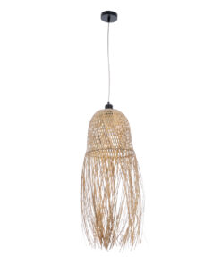 GLOBOSTAR® MANILA 01713 Boho Κρεμαστό Φωτιστικό Οροφής με Ντουί 1 x E27 AC 220-240V IP20 - Μπεζ - Μ25 x Π25 x Υ60cm 14 01713 4