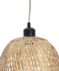 GLOBOSTAR® MANILA 01713 Boho Κρεμαστό Φωτιστικό Οροφής με Ντουί 1 x E27 AC 220-240V IP20 - Μπεζ - Μ25 x Π25 x Υ60cm 18 01713 8