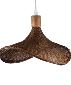 GLOBOSTAR® CUBA 01716 Boho Κρεμαστό Φωτιστικό Οροφής με Ντουί 1 x E27 AC 220-240V IP20 - Καφέ - Μ33 x Π33 x Υ25cm 17 01716 4