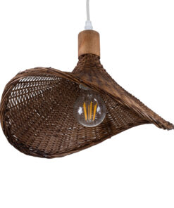 GLOBOSTAR® CUBA 01716 Boho Κρεμαστό Φωτιστικό Οροφής με Ντουί 1 x E27 AC 220-240V IP20 - Καφέ - Μ33 x Π33 x Υ25cm 18 01716 5