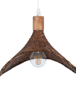 GLOBOSTAR® CUBA 01716 Boho Κρεμαστό Φωτιστικό Οροφής με Ντουί 1 x E27 AC 220-240V IP20 - Καφέ - Μ33 x Π33 x Υ25cm 21 01716 8