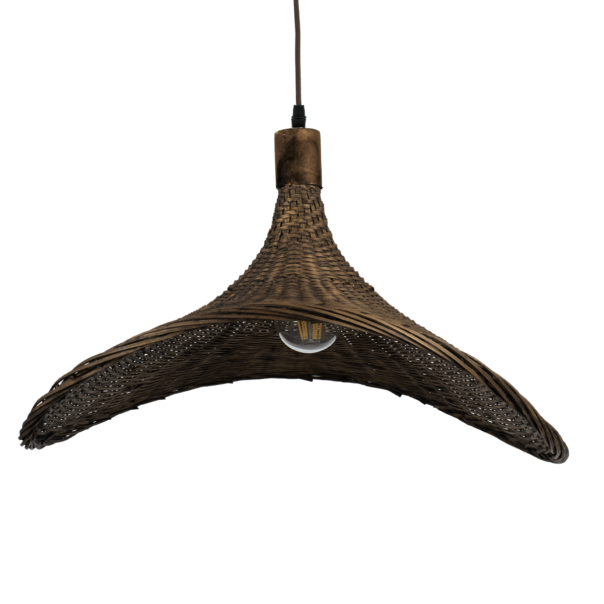 GLOBOSTAR® CUBA 01720 Boho Κρεμαστό Φωτιστικό Οροφής με Ντουί 1 x E27 AC 220-240V IP20 - Καφέ - Μ53 x Π53 x Υ30cm 10 GLOBOSTAR® CUBA 01720 Boho Κρεμαστό Φωτιστικό Οροφής με Ντουί 1 x E27 AC 220-240V IP20 - Καφέ - Μ53 x Π53 x Υ30cm - Image 8