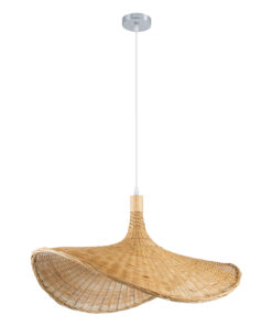 GLOBOSTAR® CUBA 01721 Boho Κρεμαστό Φωτιστικό Οροφής με Ντουί 1 x E27 AC 220-240V IP20 - Μπεζ - Μ63 x Π63 x Υ32cm 16 01721 3