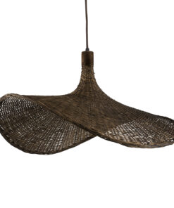 GloboStar® GLOBOSTAR® CUBA 01722 Boho Κρεμαστό Φωτιστικό Οροφής με Ντουί 1 x E27 AC 220-240V IP20 - Καφέ - Μ63 x Π63 x Υ32cm